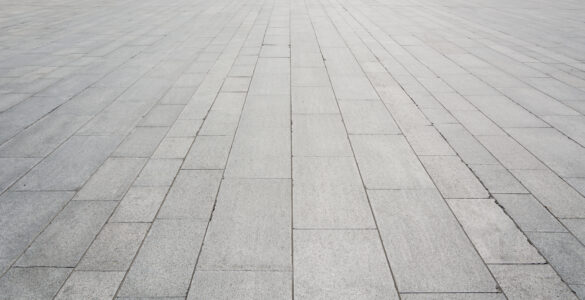 Foto de um chão composto por concreto