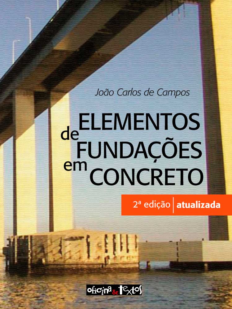 Capa do livro "Elementos de fundações em concreto - 2ª ed.", publicação da Editora Oficina de Textos