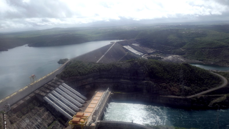 Maiores barragens brasileiras: foto da usina de Xingó.
