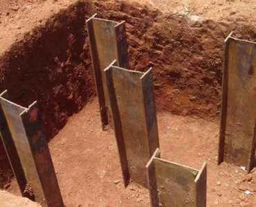 Fundações diretas em solo escavado.