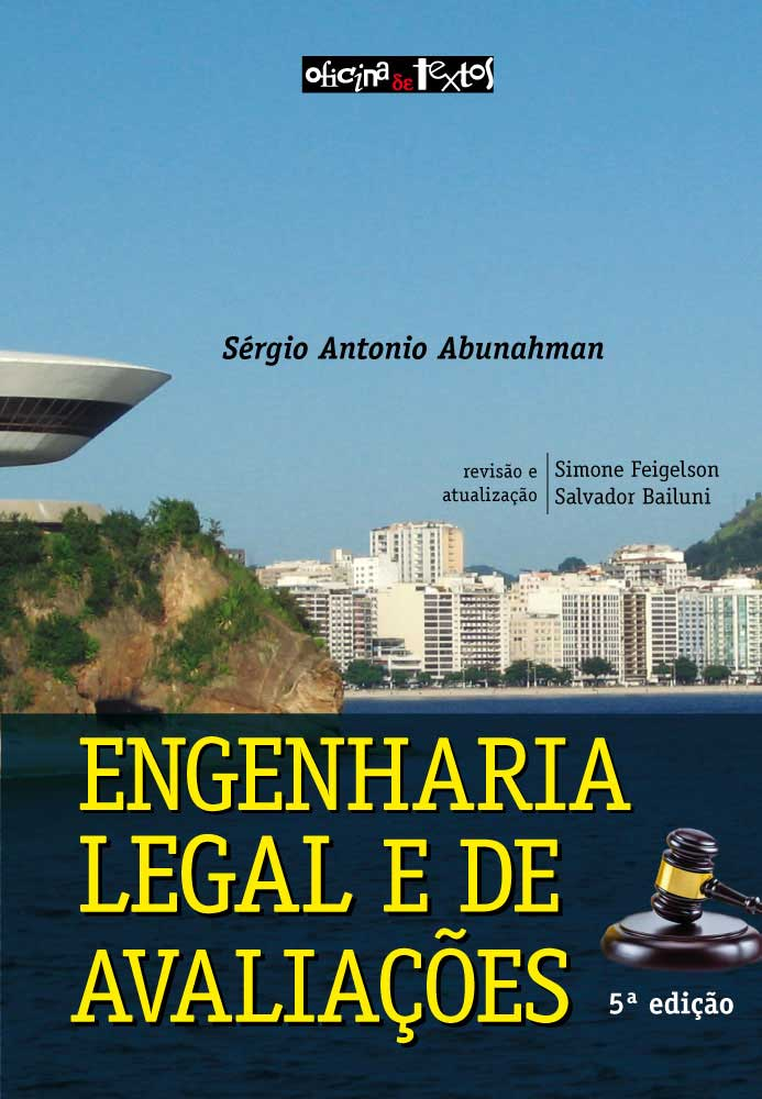 Capa de Engenharia legal e de avaliações, quinta edição do curso básico que trata da avaliação de imóvel.