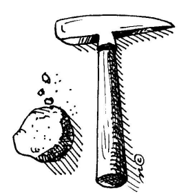 Ícone ilustrativo de um martelo e uma pedra, simbolizando a área.