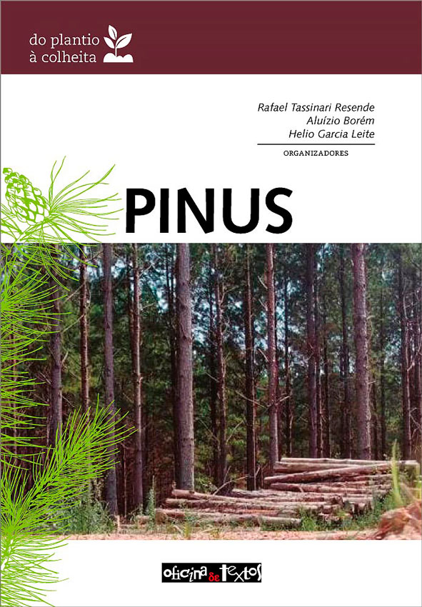 Capa do livro "Pinus: do plantio à colheita", publicado em 2023 pela Editora Oficina de Textos