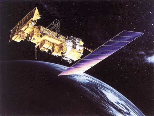 Foto do satélite TIROS, usado em sensoriamento remoto