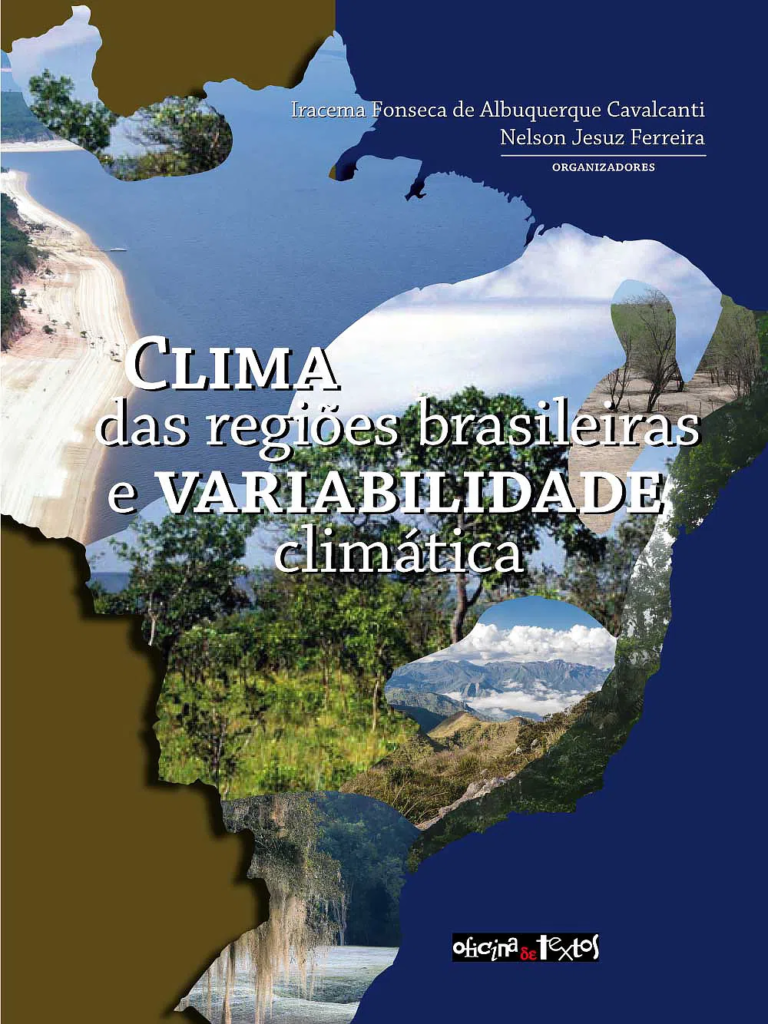 Capa de Clima das regiões brasileiras e variabilidade climática, livro que foca exclusivamente no clima do Brasil.