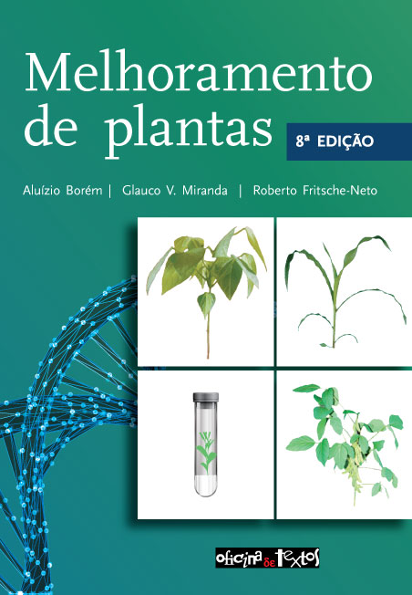 Capa de "Melhoramento de plantas 8ª ed.", publicado pela Editora Oficina de Textos