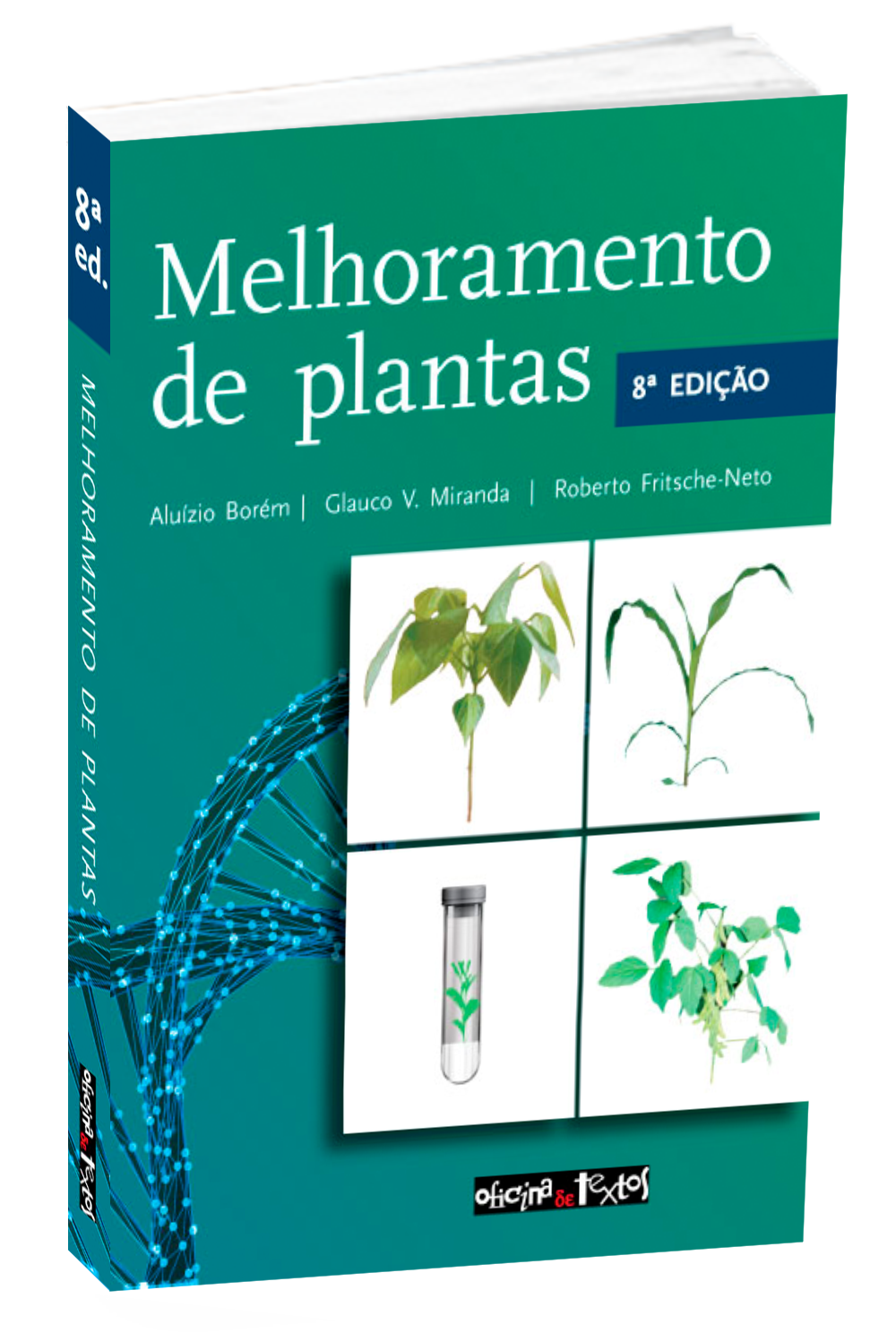 Capa de "Melhoramento de plantas 8ª ed.", publicado pela Editora Oficina de Textos