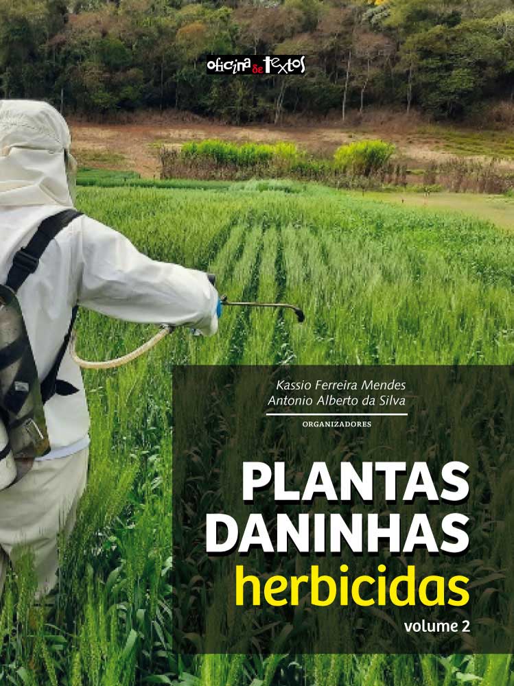 Capa do livro "Plantas daninhas Vol. 2: herbicidas", publicado em 2022 pela Editora Oficina de Textos