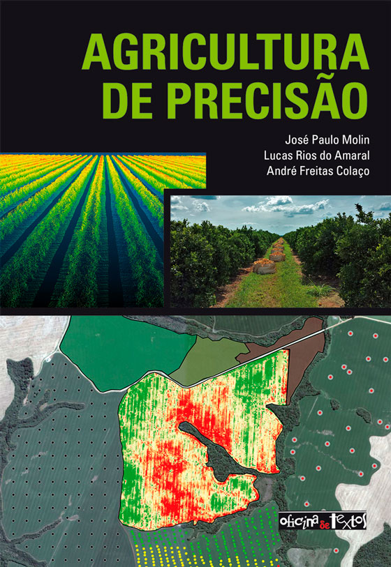 Capa do livro "Agricultura de Precisão", publicado em 2015 pela editora Oficina de Textos