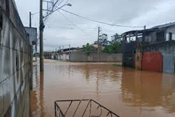 Alagamento no interior do Estado de São Paulo.